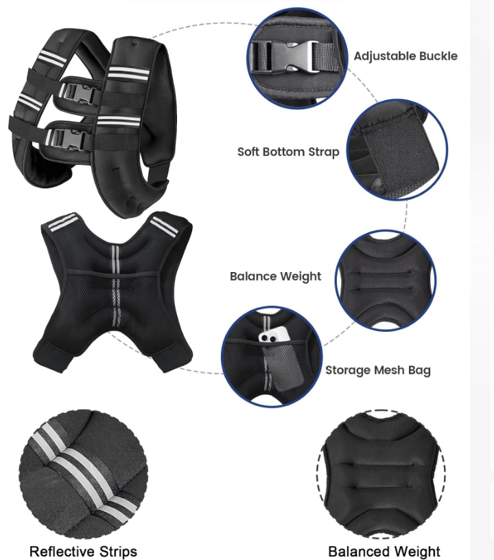 Adjustable Weighted Vest Set, Invisible Weight - Image 3