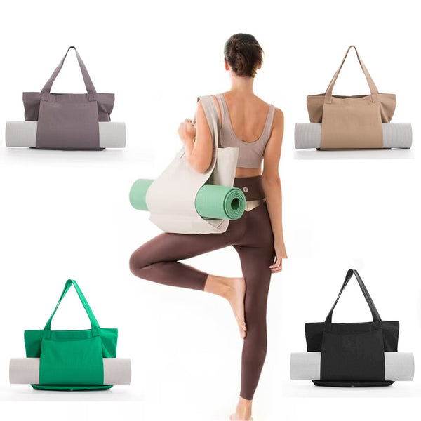 Yoga Pilates Mat Bag Canvas Handbag Outdoor - Image 1